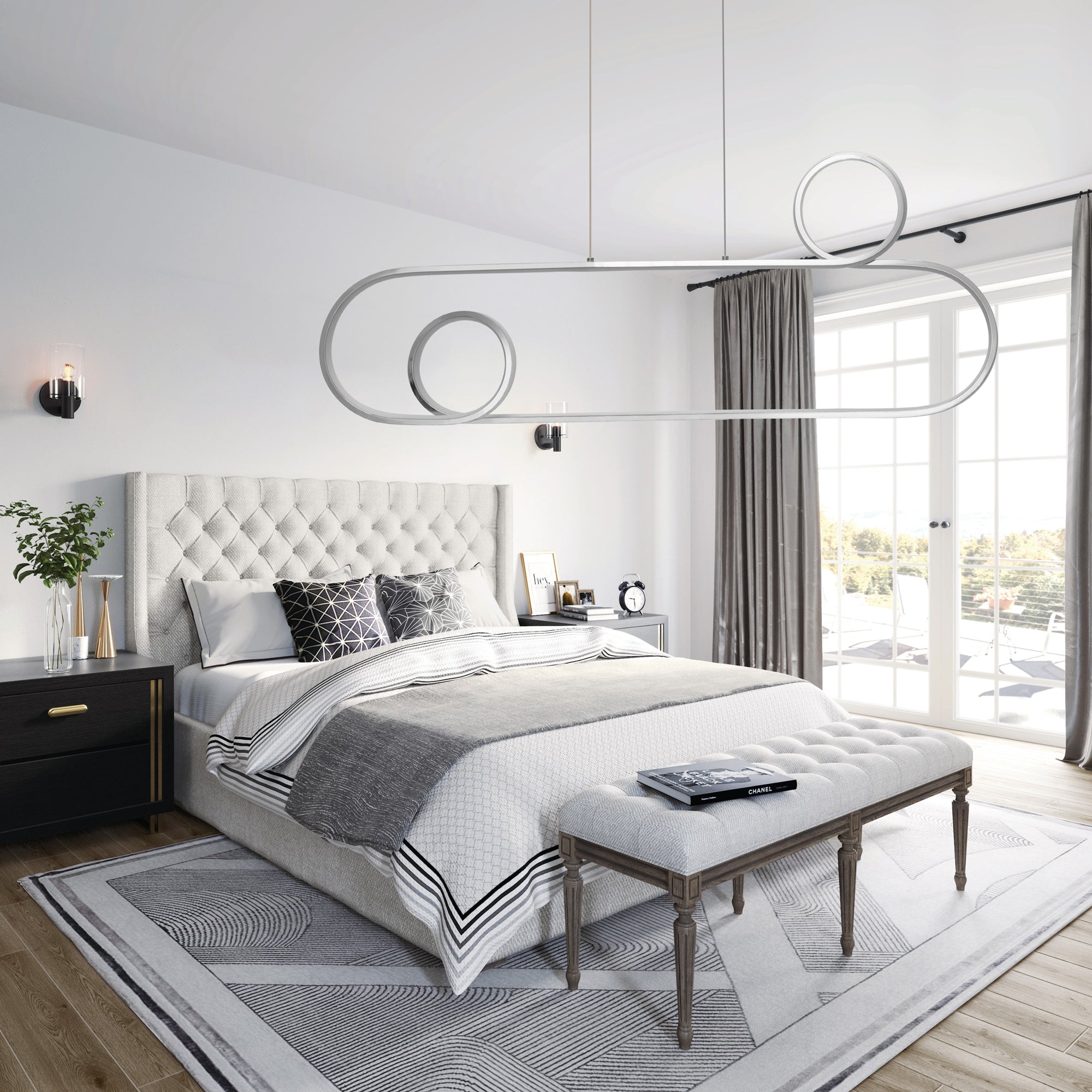 Lampa Sufitowa Wisząca Led App810-cp Chrom + Pilot  6