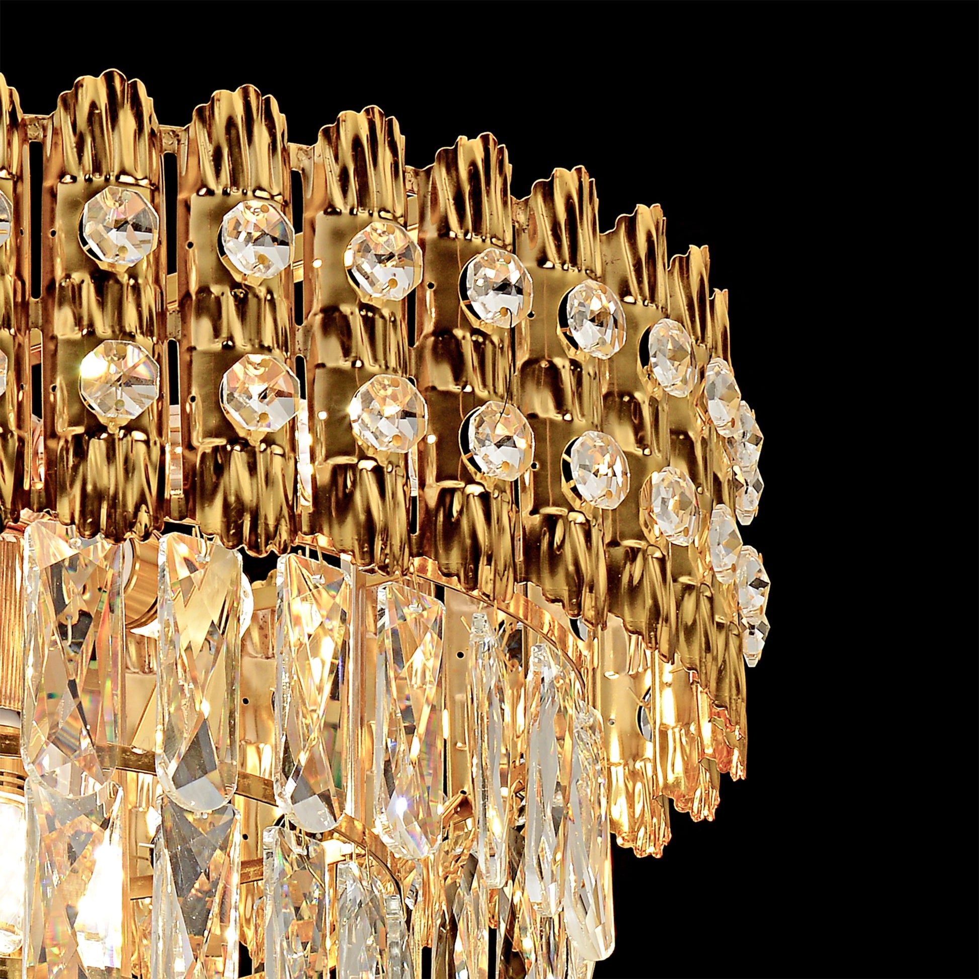 Lampa Wisząca Z Kryształami G058-cp 60cm Złota  3