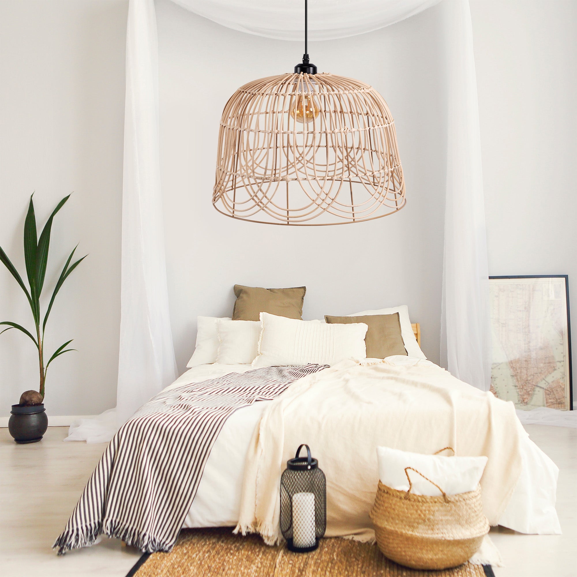 Lampa Sufitowa Wisząca Natural Boho APP1351-1CP 30 Cm  2