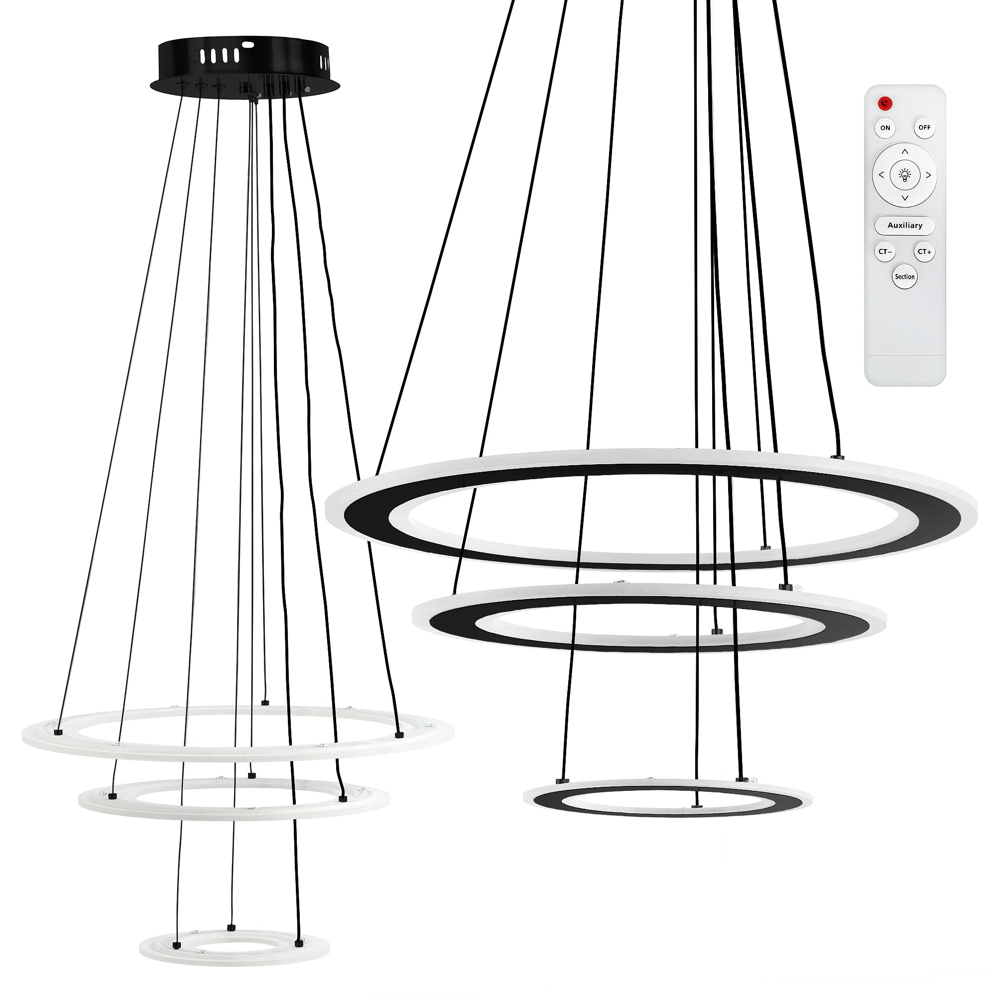 Lampa Wisząca Led G040-3cp Czarna  1