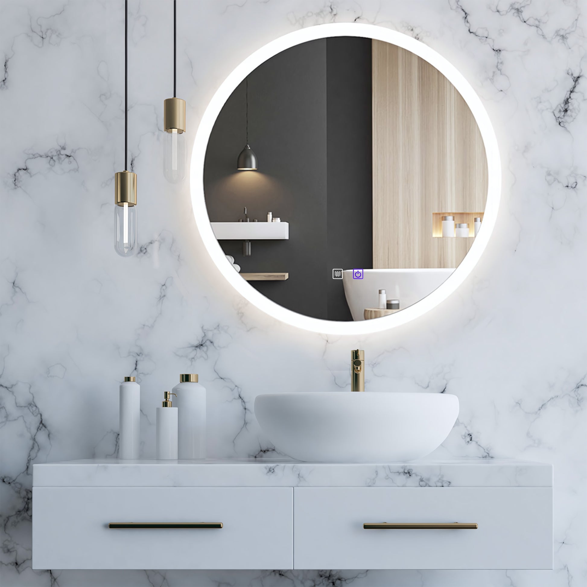 Lustro Ścienne Led 60cm H108  1