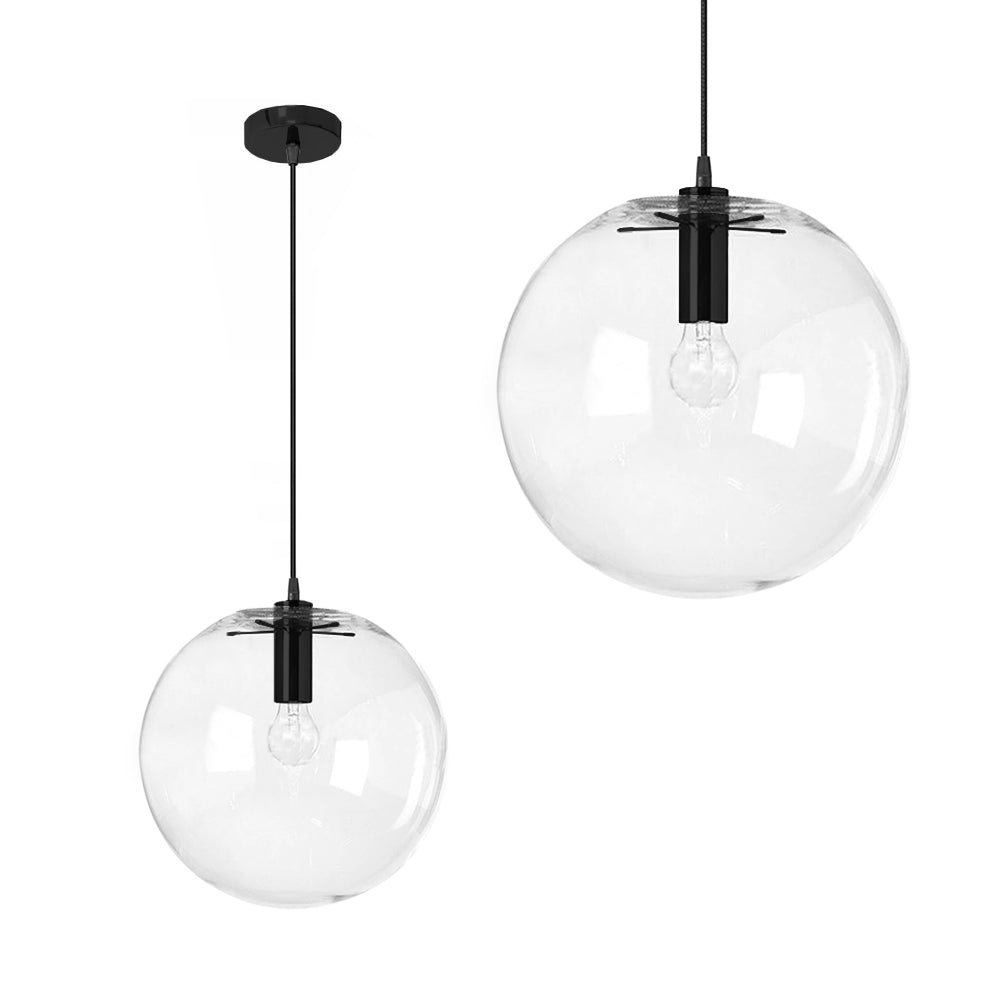Lampa Sufitowa Wisząca Szklana Lassi 25 Cm APP307-1CP Czarna  1