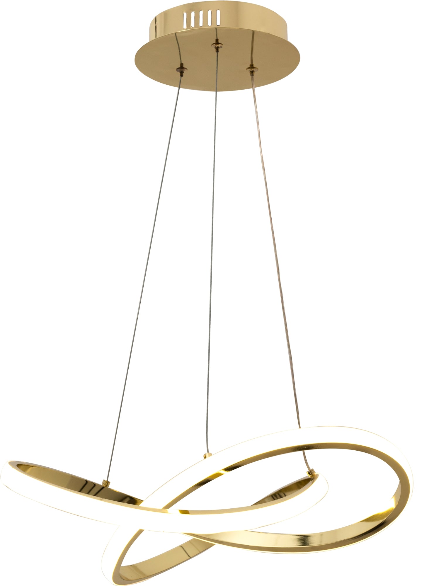 Lampa Sufitowa Wisząca Ring Nowoczesna Led + Pilot App390-cp Złota  2