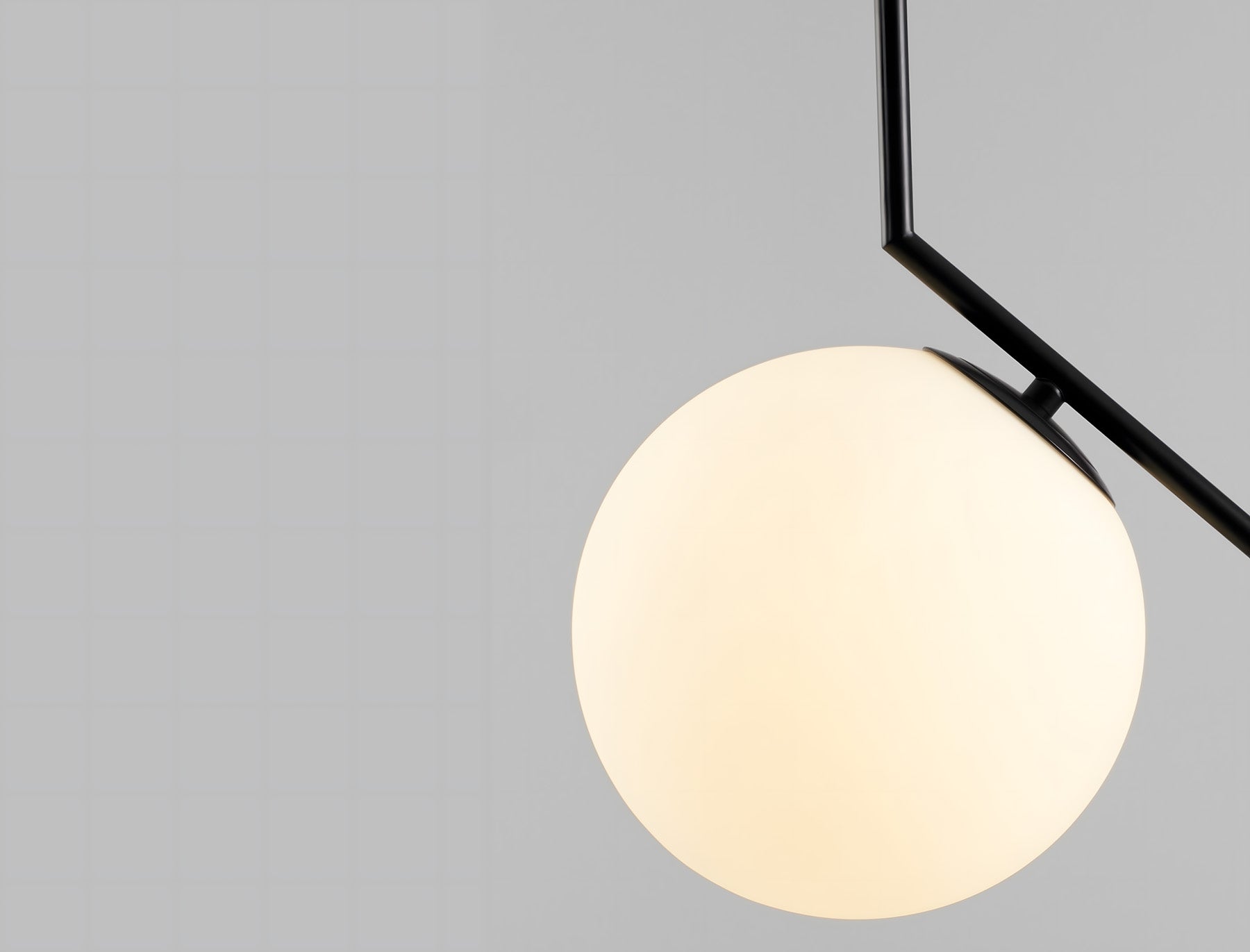 Lampa Sufitowa Wisząca Szklana Kula G107-1w Czarna Biała  5