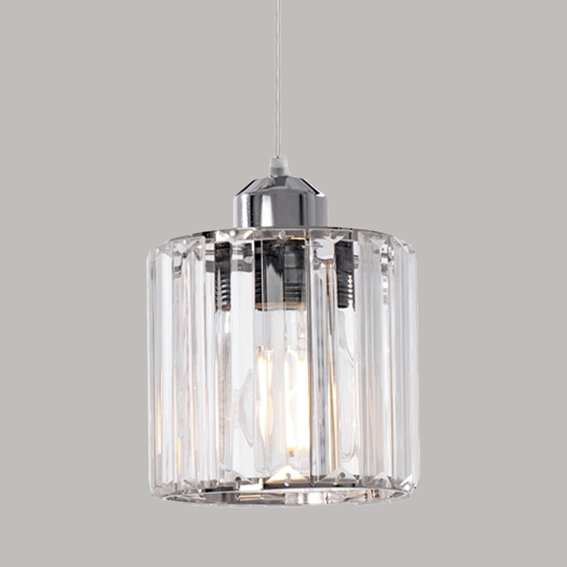 Lampa Sufitowa Kryształ APP508-1CP Srebrna  3