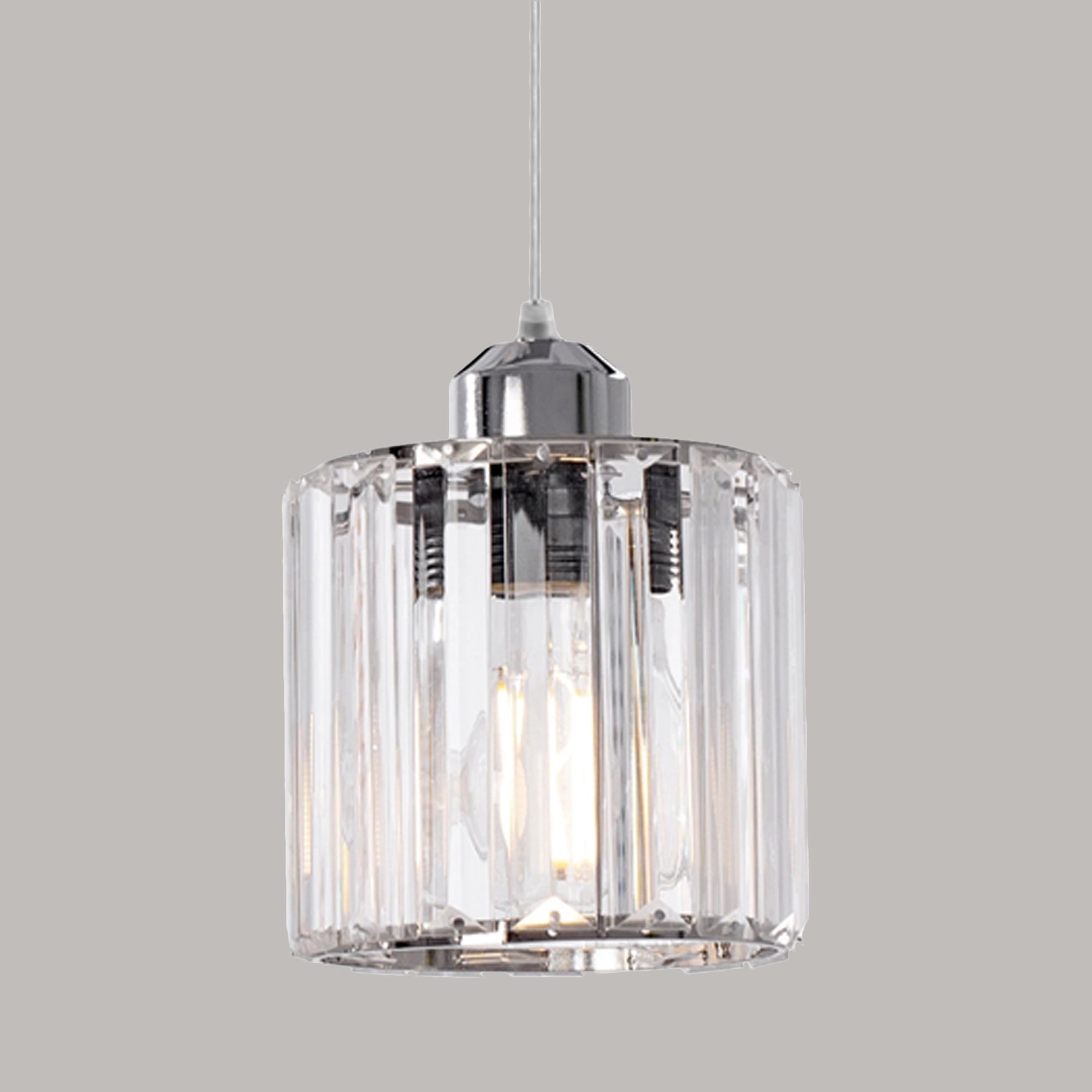 Lampa Sufitowa Kryształ APP508-1CP Srebrna  3