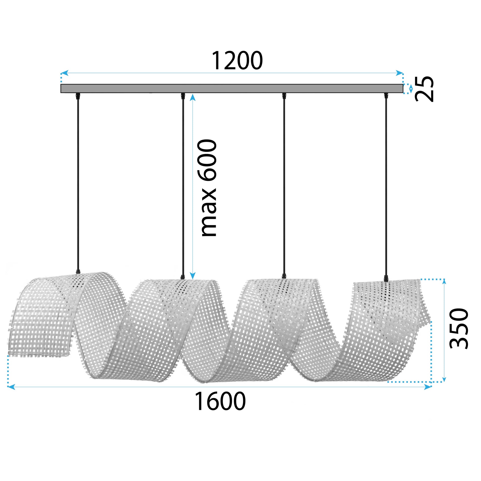 Lampa Sufitowa Wisząca Boho APP1643-1CP  5
