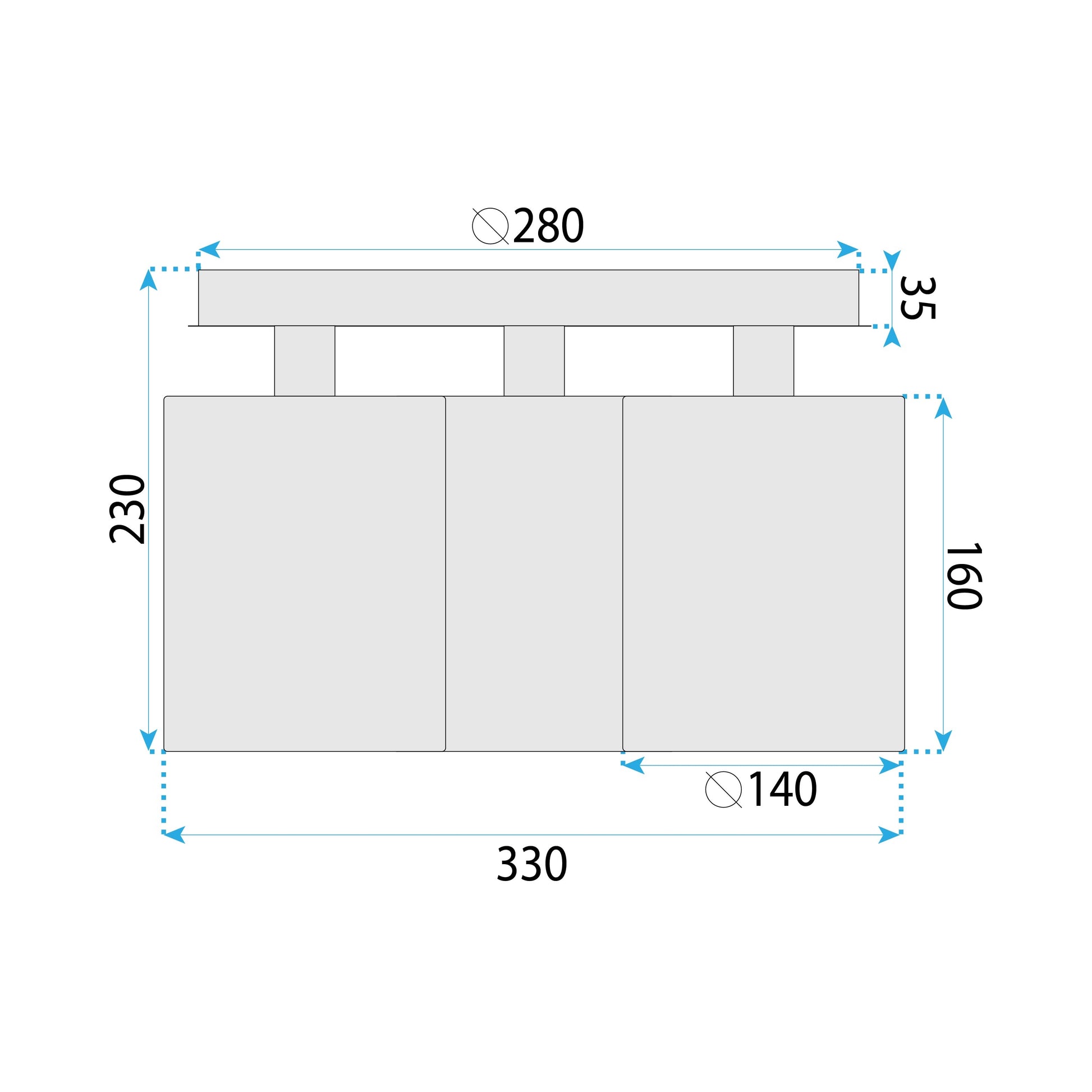 Lampa Sufitowa Wisząca APP1819-3CPR Black  5