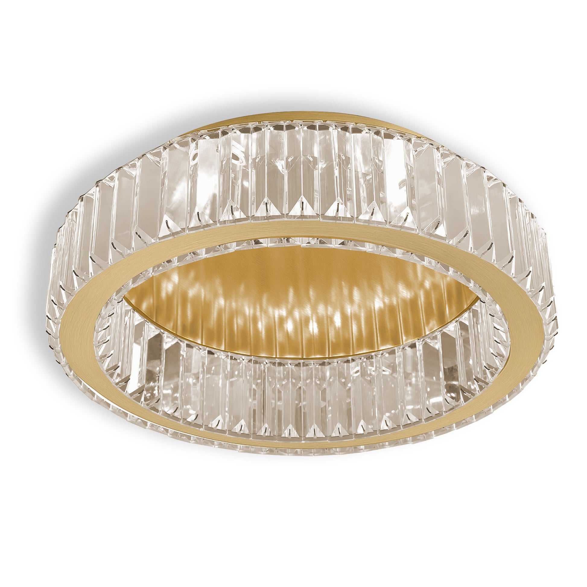 Lampa Kryształowa Plafon App1720-c 40cm Złota Szczotkowana  1