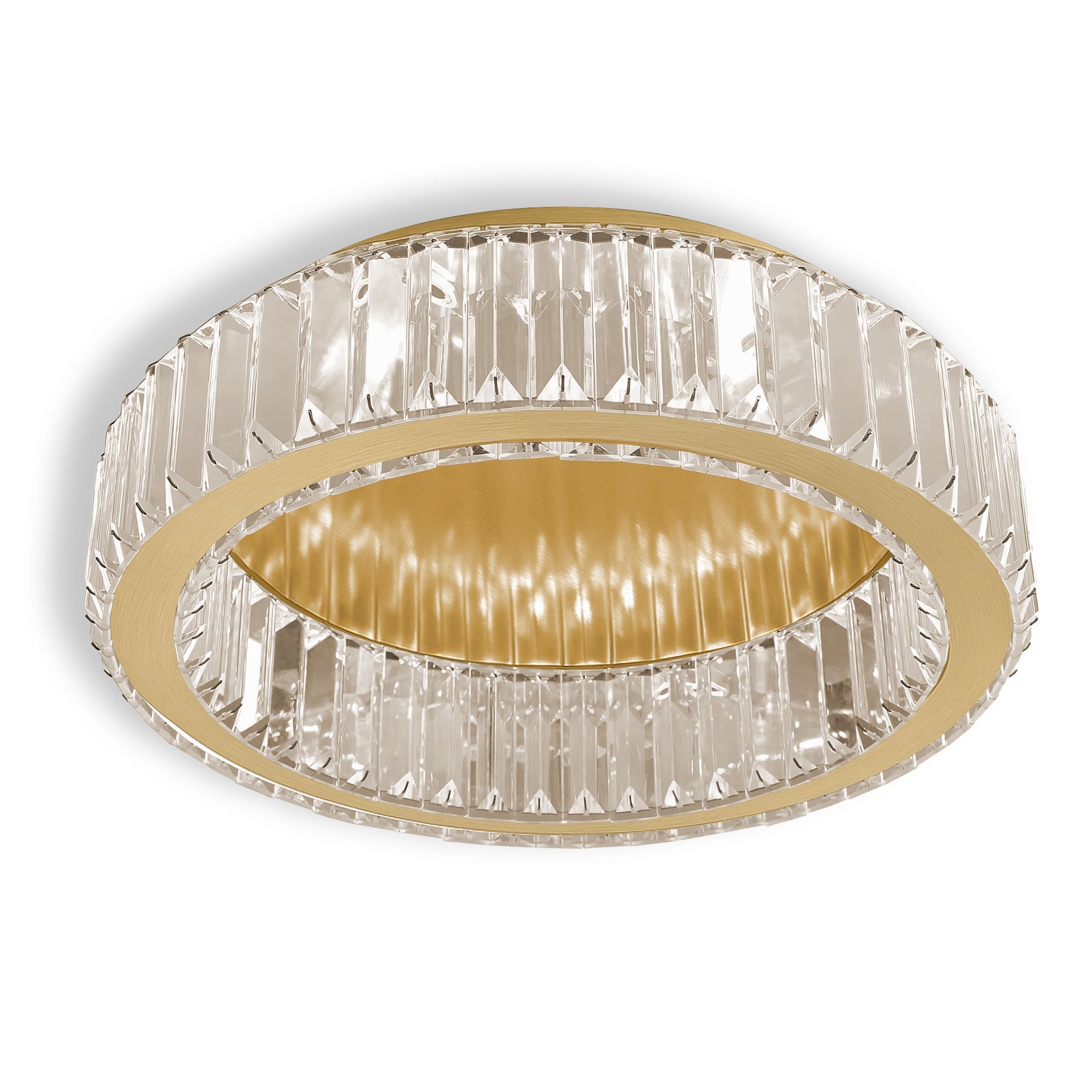 Lampa Kryształowa Plafon App1720-c 40cm Złota Szczotkowana  1