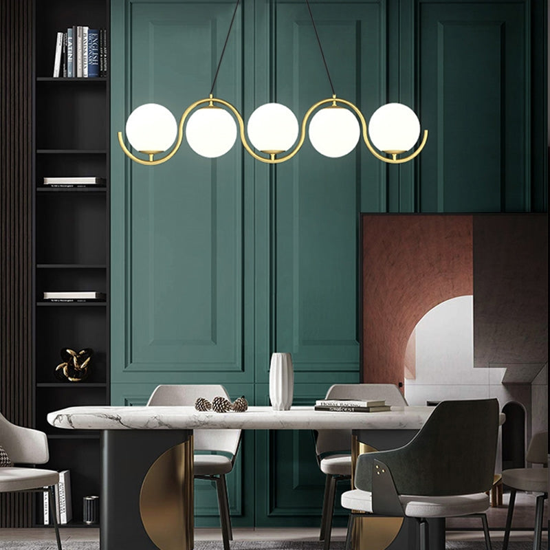 Lampa Sufitowa Wisząca APP1440-5CP Złota  5