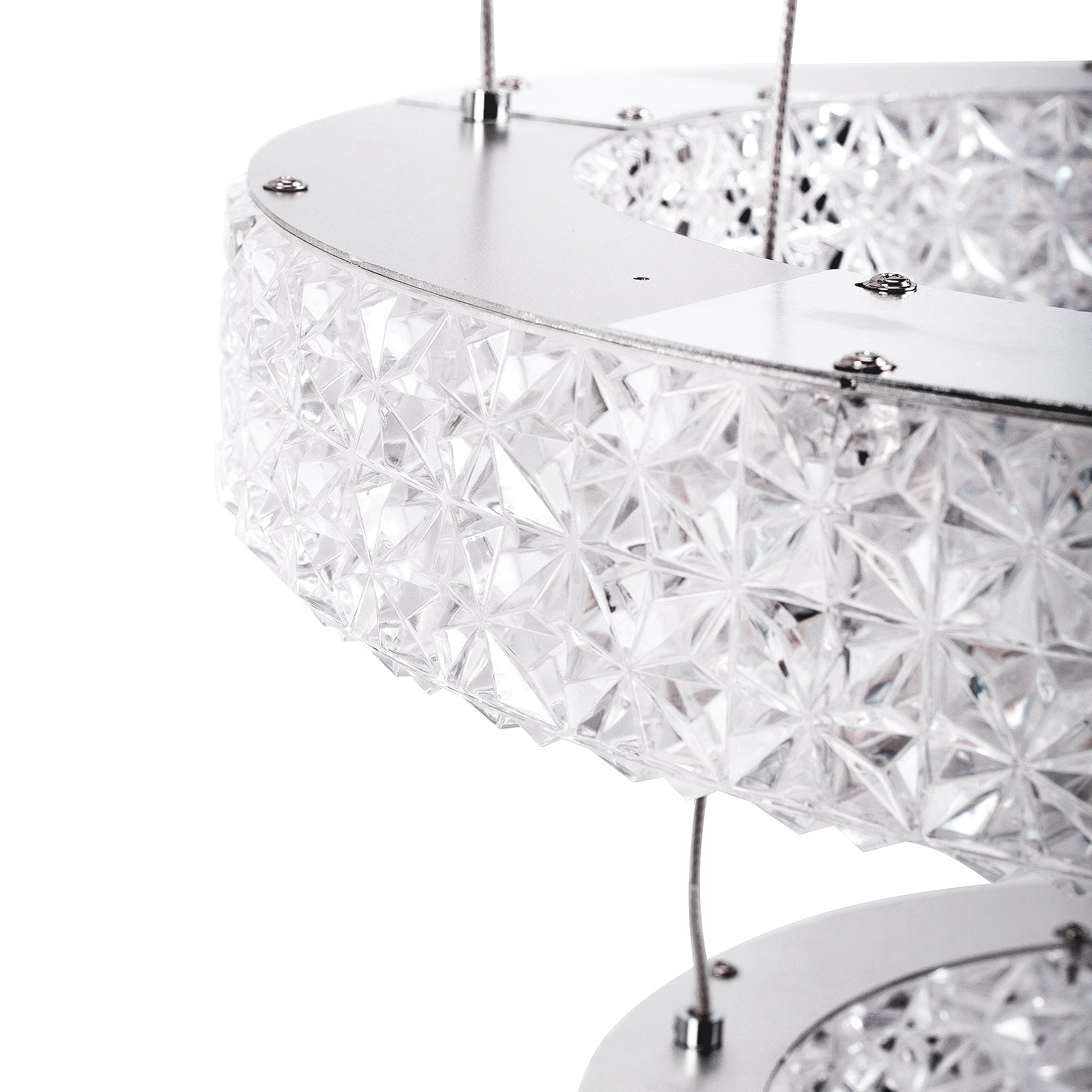 Lampa Wisząca Led Kryształowa Ms006-cp Chrom  3