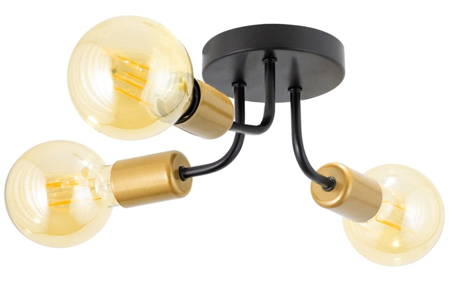 Lampa Wisząca APP1117-3C Czarno Złota  1
