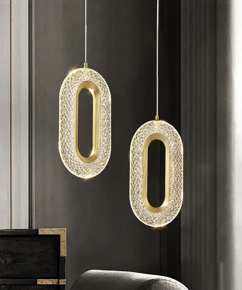 Lampa Wisząca Kryształowa Led G113-1cp Złota  7