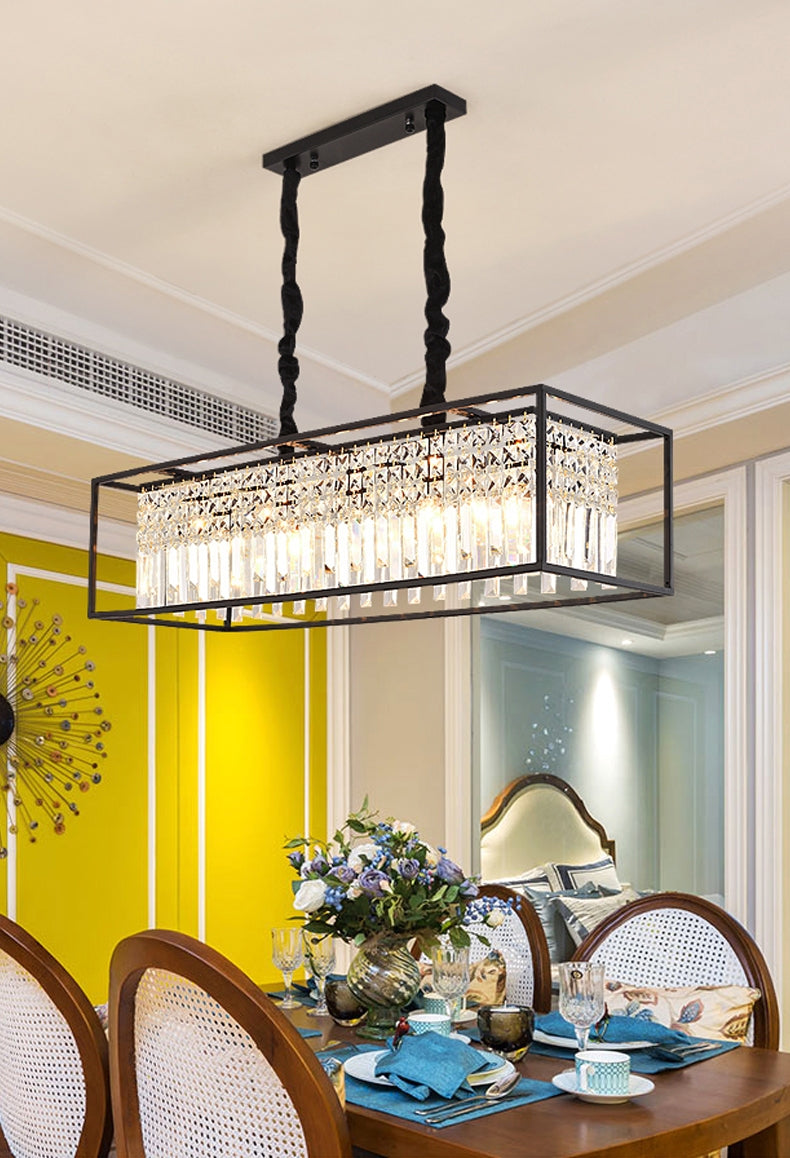 Lampa Kryształowa Wisząca APP1112-4CP Czarna  4