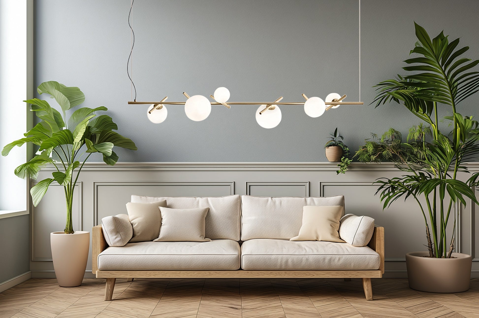 Lampa Sufitowa Wisząca Gold APP1664-6CP  2