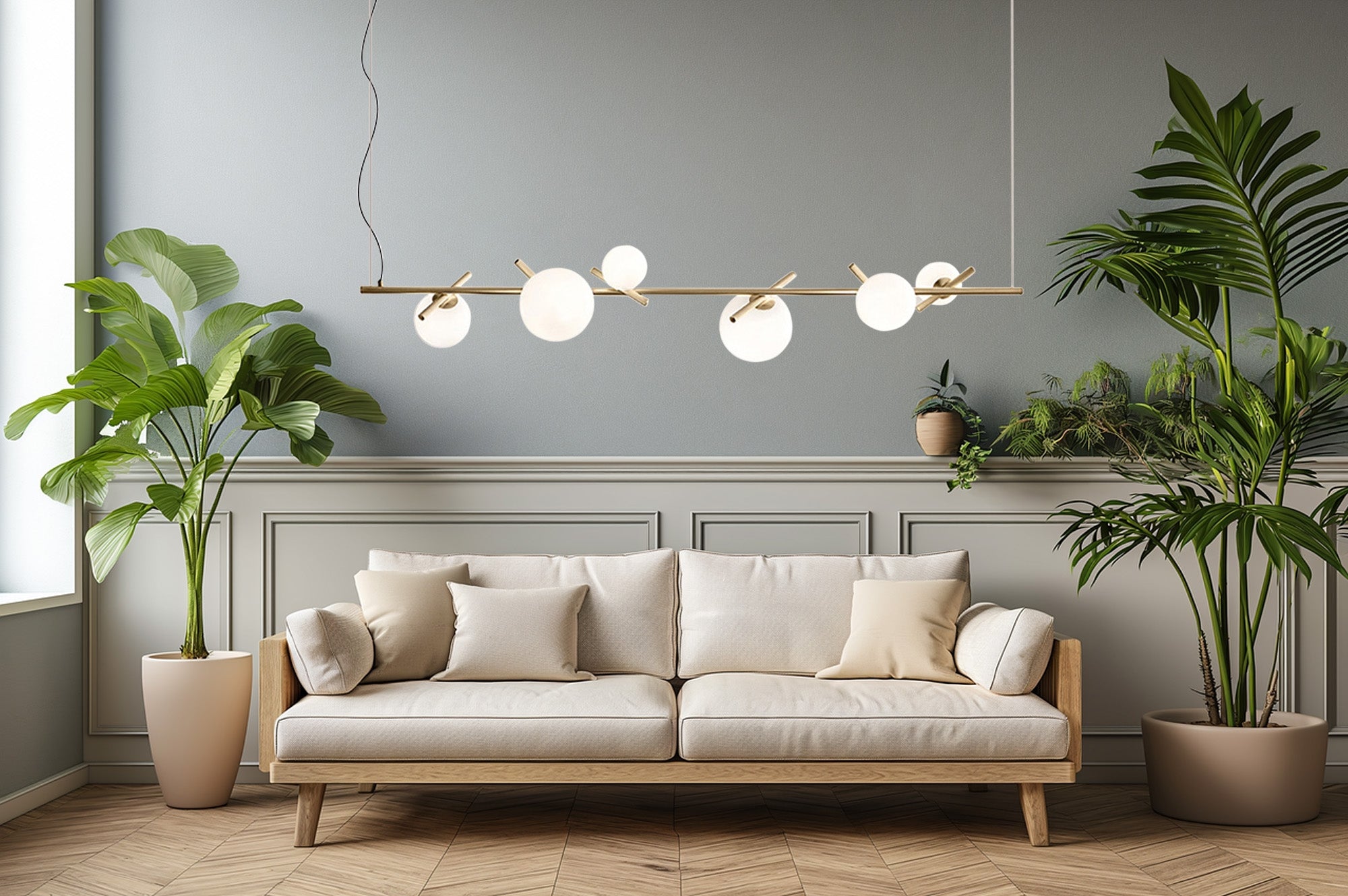 Lampa Sufitowa Wisząca Gold APP1664-6CP  2