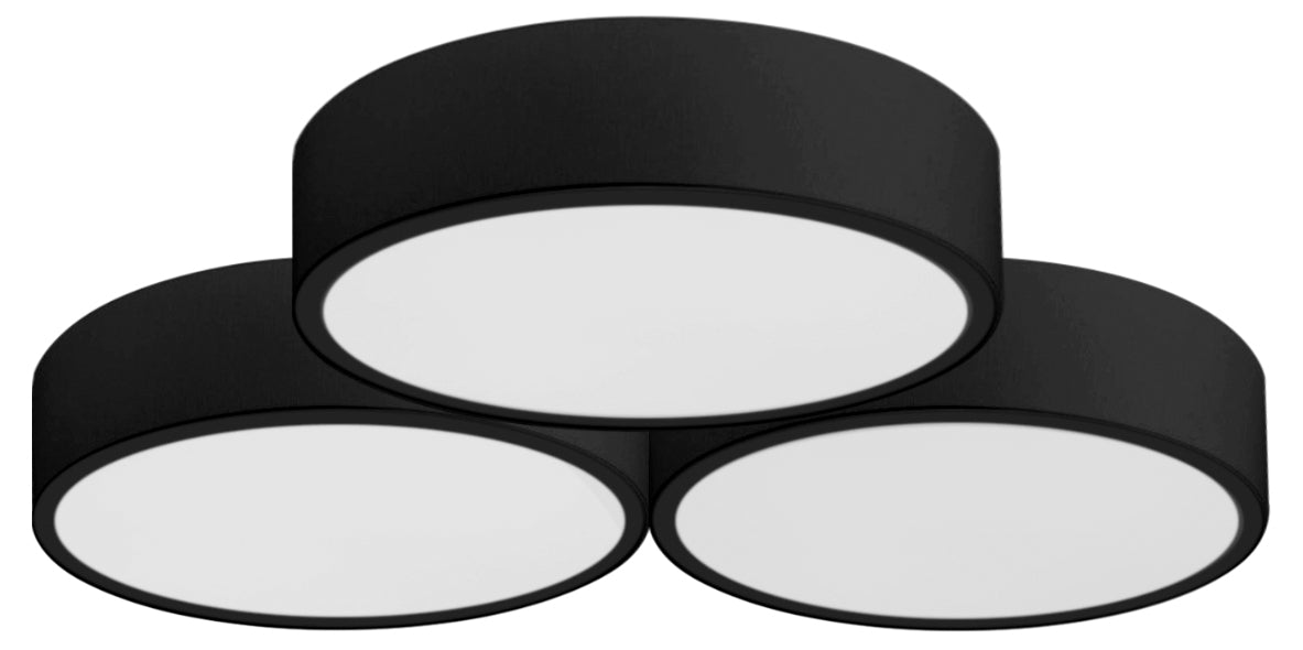 Lampa Plafon App878-c Triple 3x40cm Czarna  1