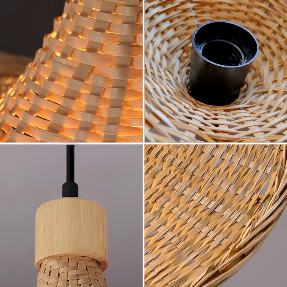 Lampa Wisząca Bambusowa APP1642-1CP 30cm  7