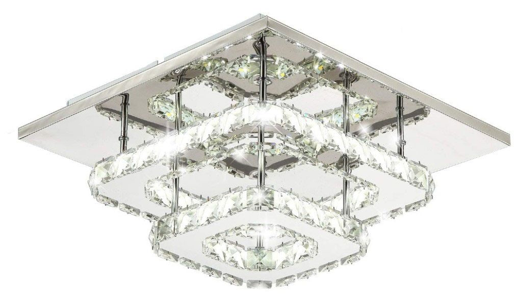 Lampa Sufitowa Kryształowa Plafon Led 24w App410-c Neutralna  1