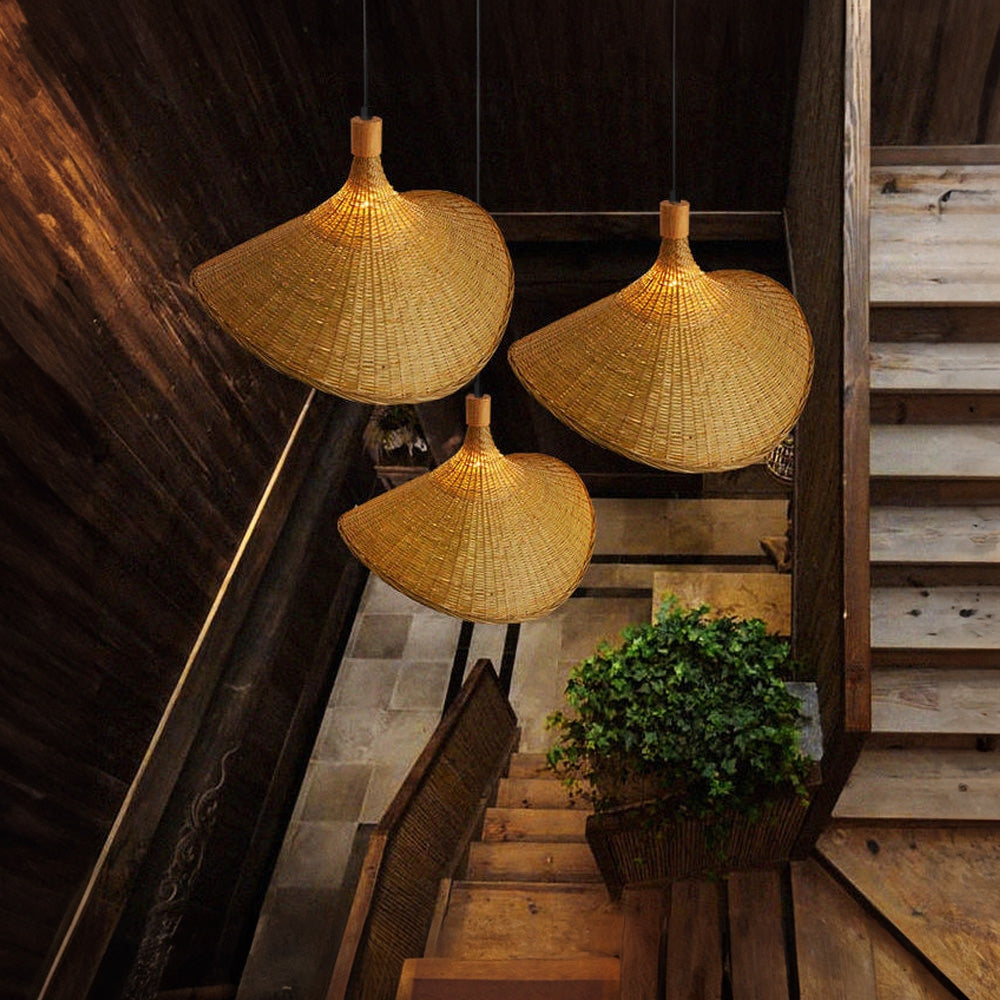 Lampa Wisząca Bambusowa APP1642-1CP 30cm  10