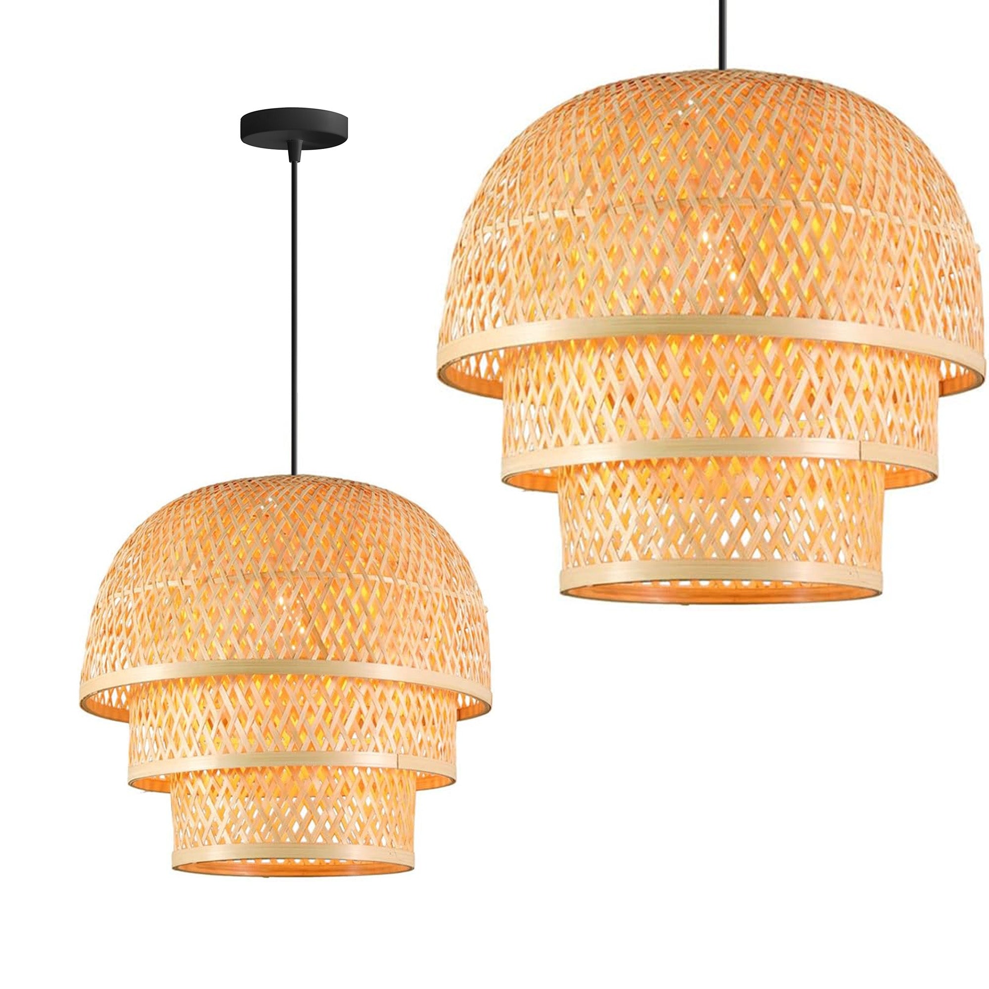 Lampa Wisząca Bambusowa APP1629-1CP  1