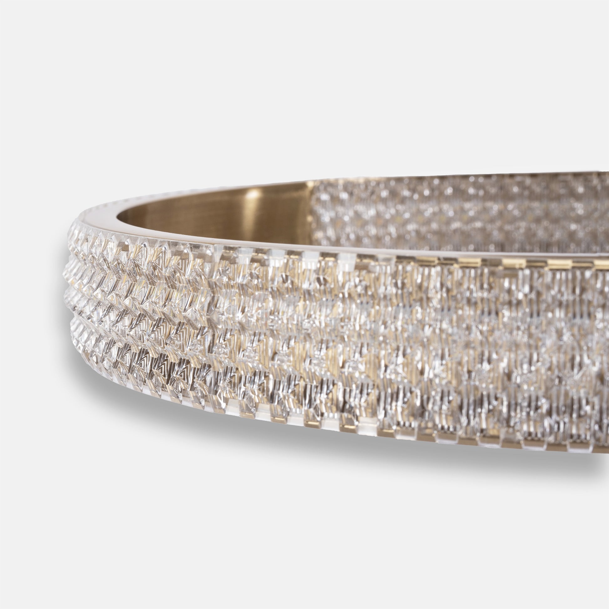 Lampa Sufitowa Nowoczesna Led G004-c Złota Szczotkowana Z Pilotem  4