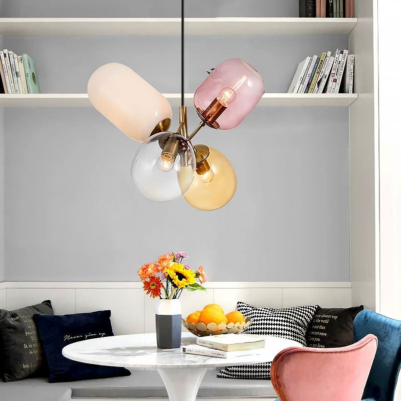 Lampa Sufitowa Wisząca Szklana APP436-4C Multicolor  3