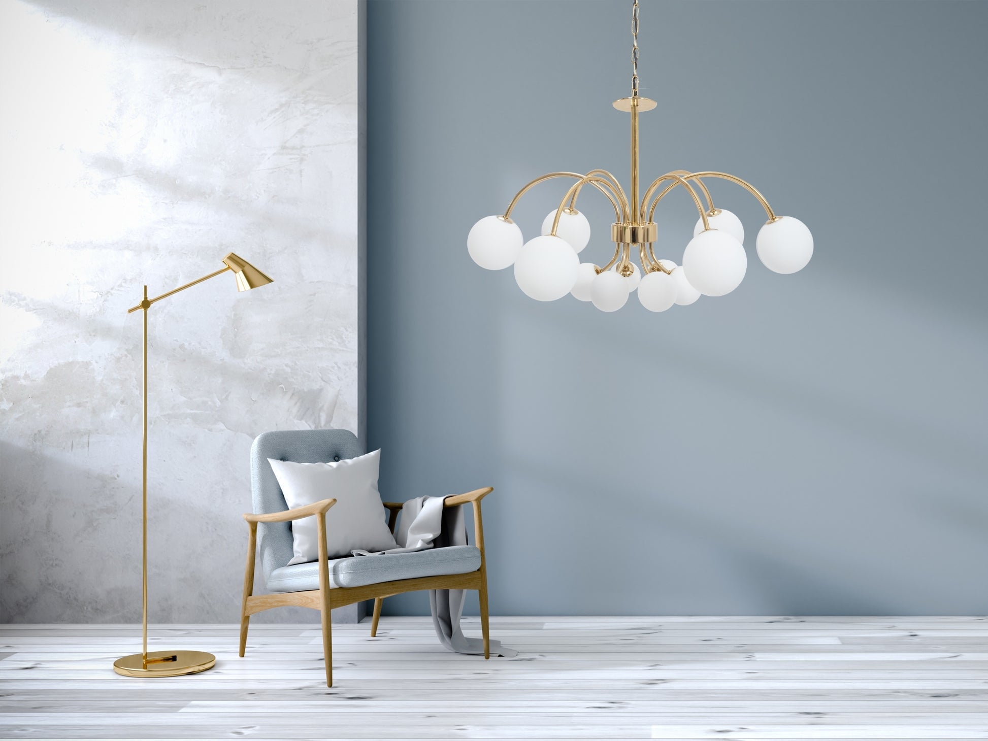 Lampa Sufitowa Glamour APP962-12CP Złota  5