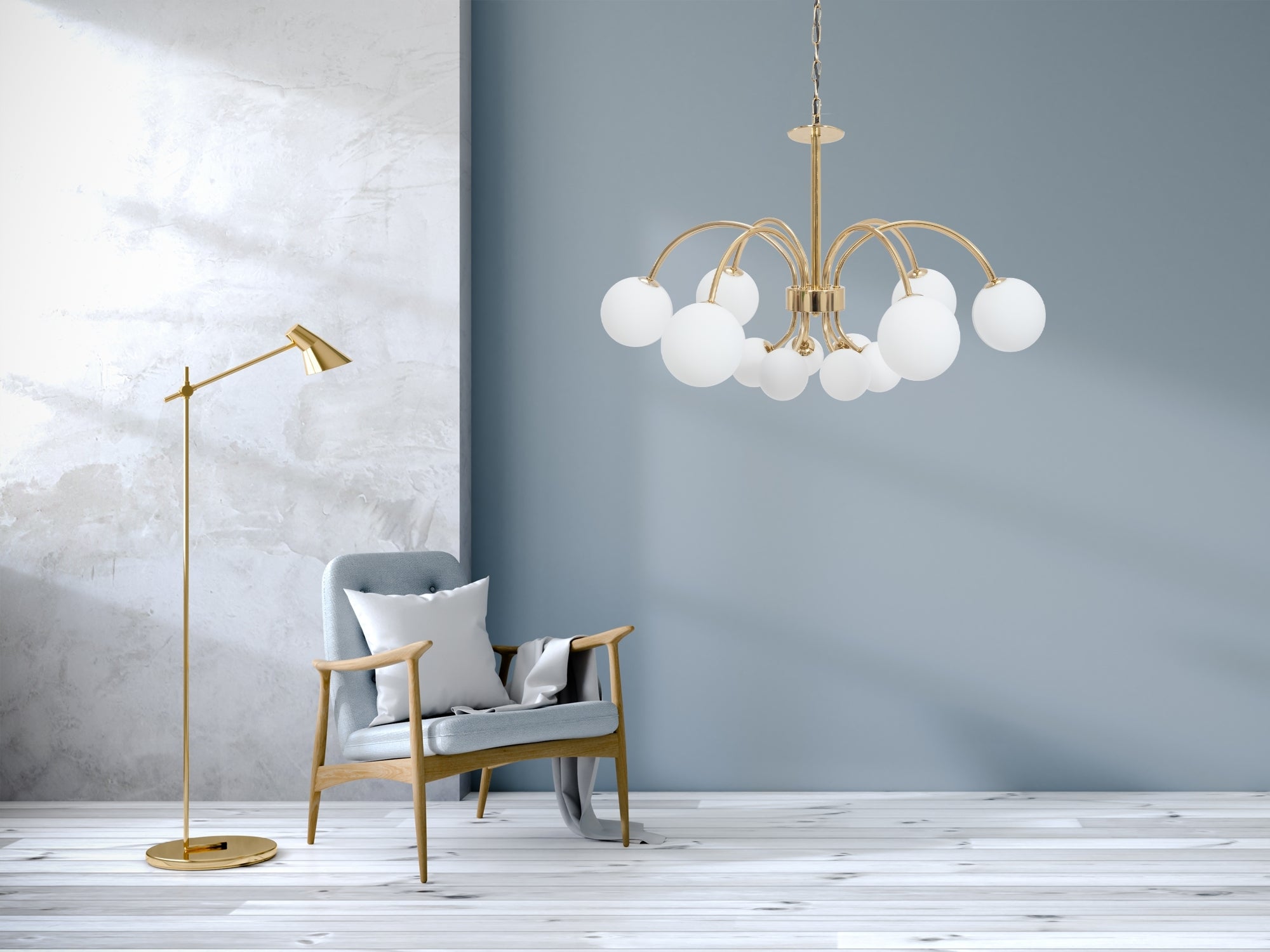 Lampa Sufitowa Glamour APP962-12CP Złota  5