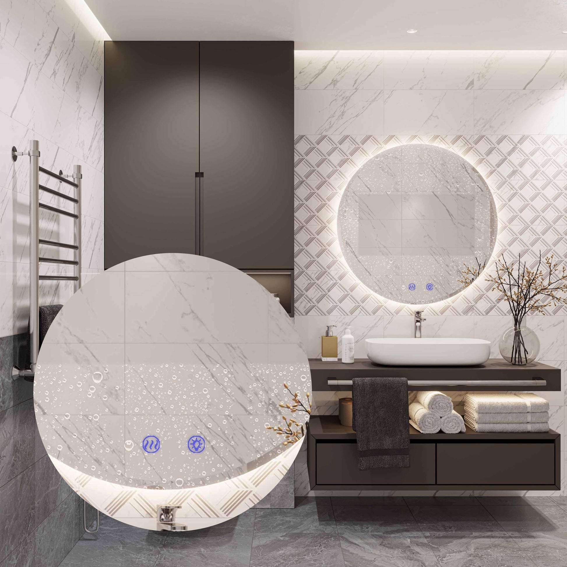 Lustro Ścienne Led 70cm Hzj070  3