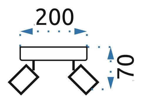 Lampa Sufitowa Reflektor Plafon APP696-2C Czarna  7