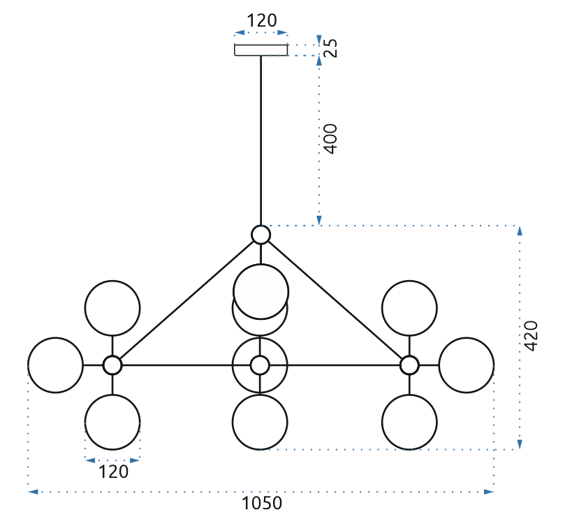 Lampa Sufitowa Wisząca APP264-10C  7