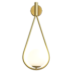 Kinkiet Ścienny Kula Szklana G094-1w Złoty Biały  1