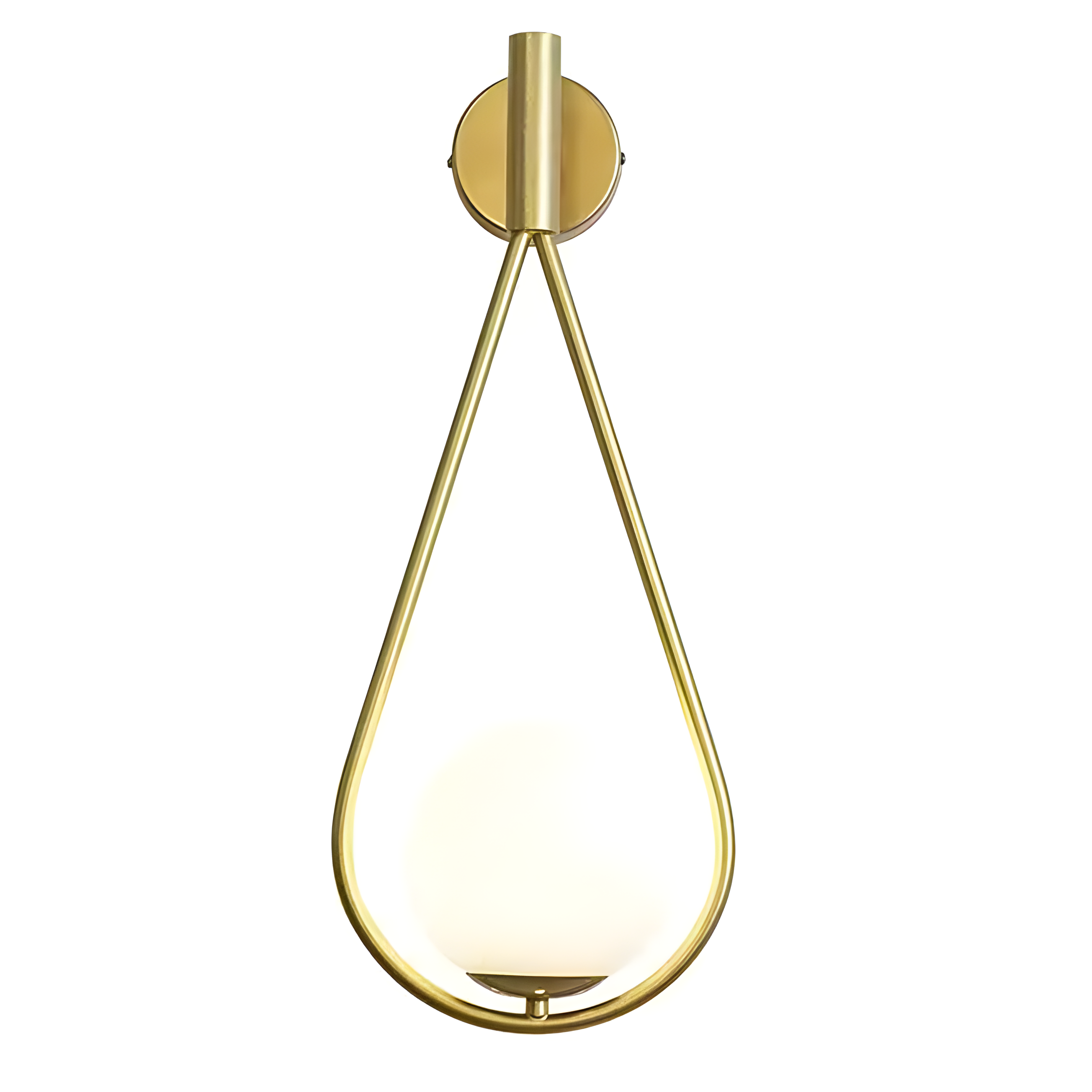 Kinkiet Ścienny Kula Szklana G094-1w Złoty Biały  1