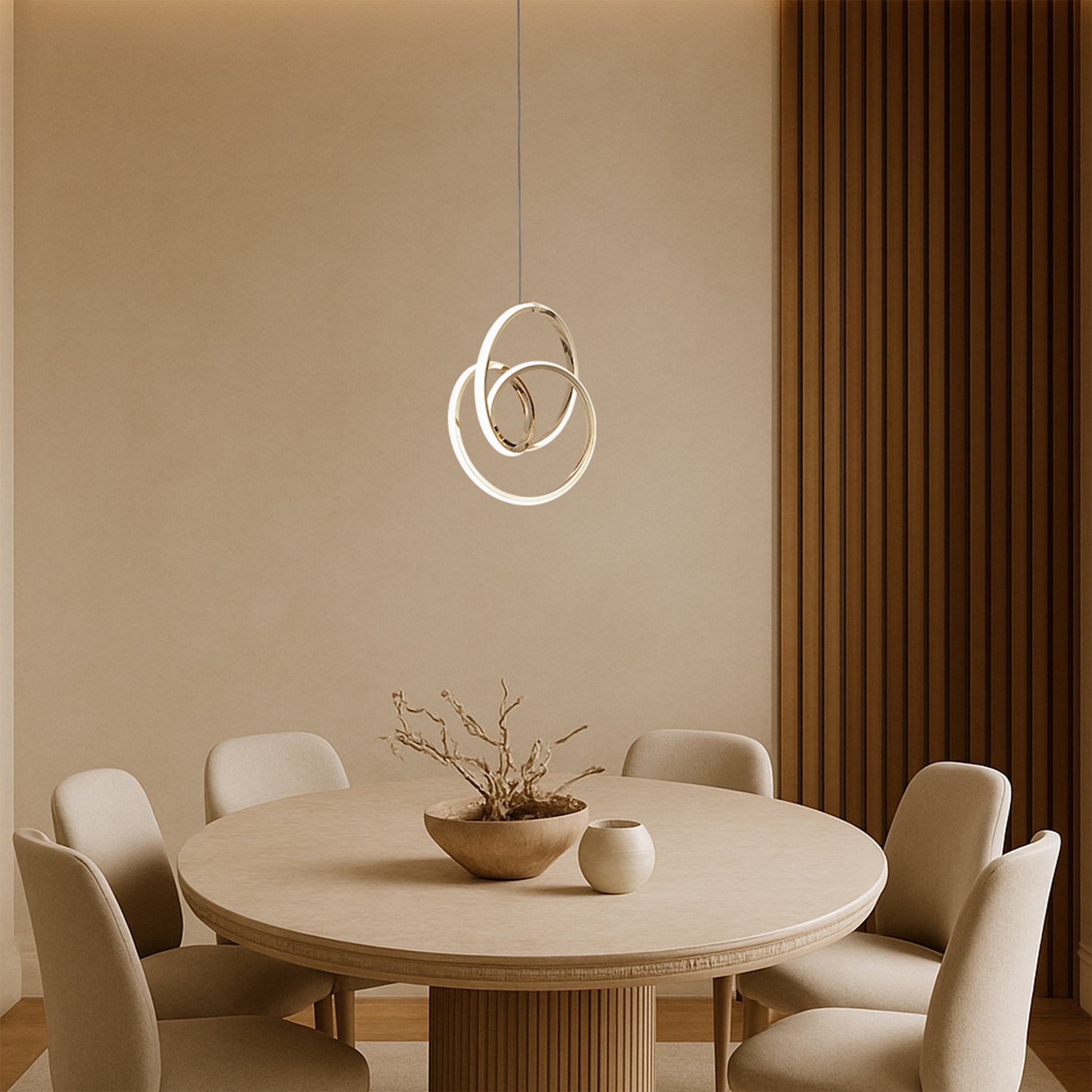 Lampa Wisząca Led G076-1cp Złota  2