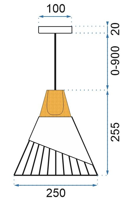 Lampa Sufitowa Wisząca Skandynawska Metal APP224-1CP  5