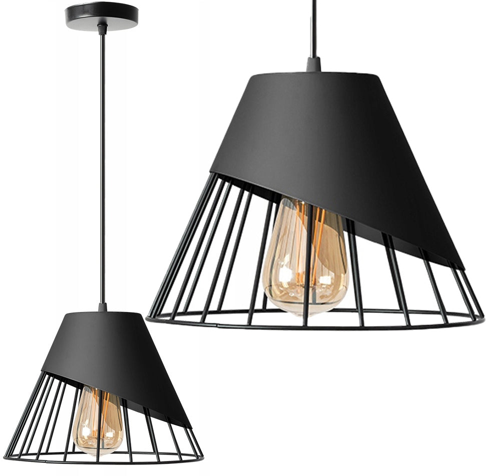 Lampa Sufitowa Wisząca Klosz Metal APP227-1CP Czarna  1