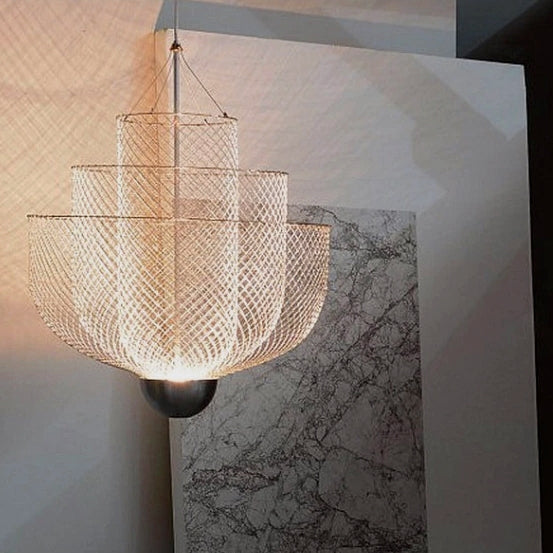 Lampa Sufitowa Wisząca Ażurowa App888-cp Różowe Złoto  8