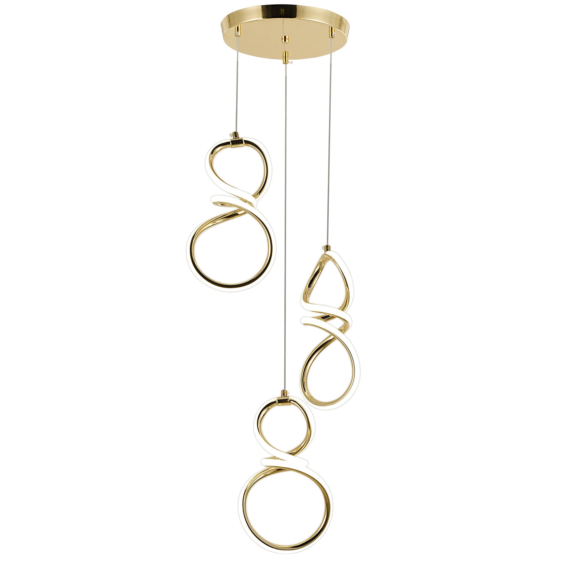 Lampa Wisząca Led G073-3cpr Złota  3