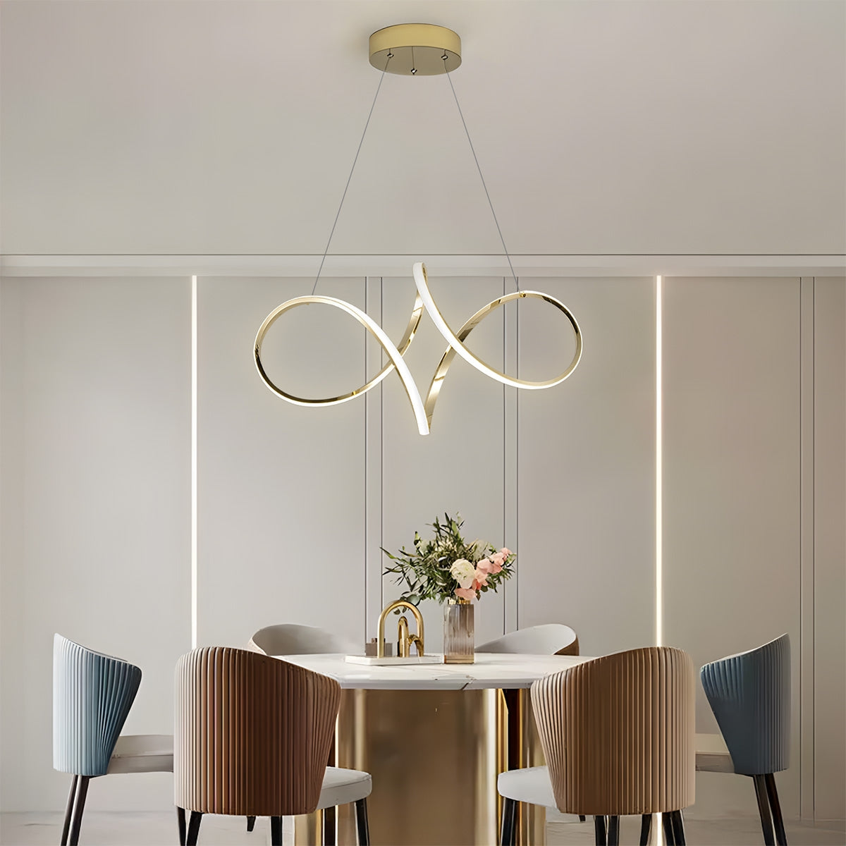 Lampa Wisząca Led G081-1cp Złota  2