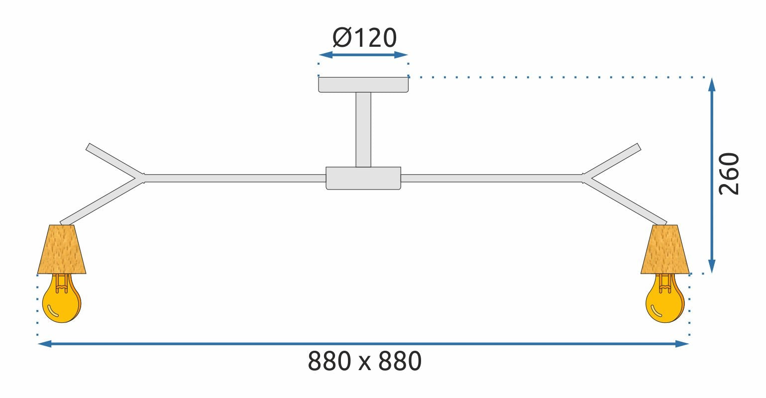 Lampa Sufitowa Skandynawska Metal APP694-5C  7