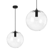 Lampa Sufitowa Wisząca Szklana Lassi 30 Cm APP308-1CP Czarna  1