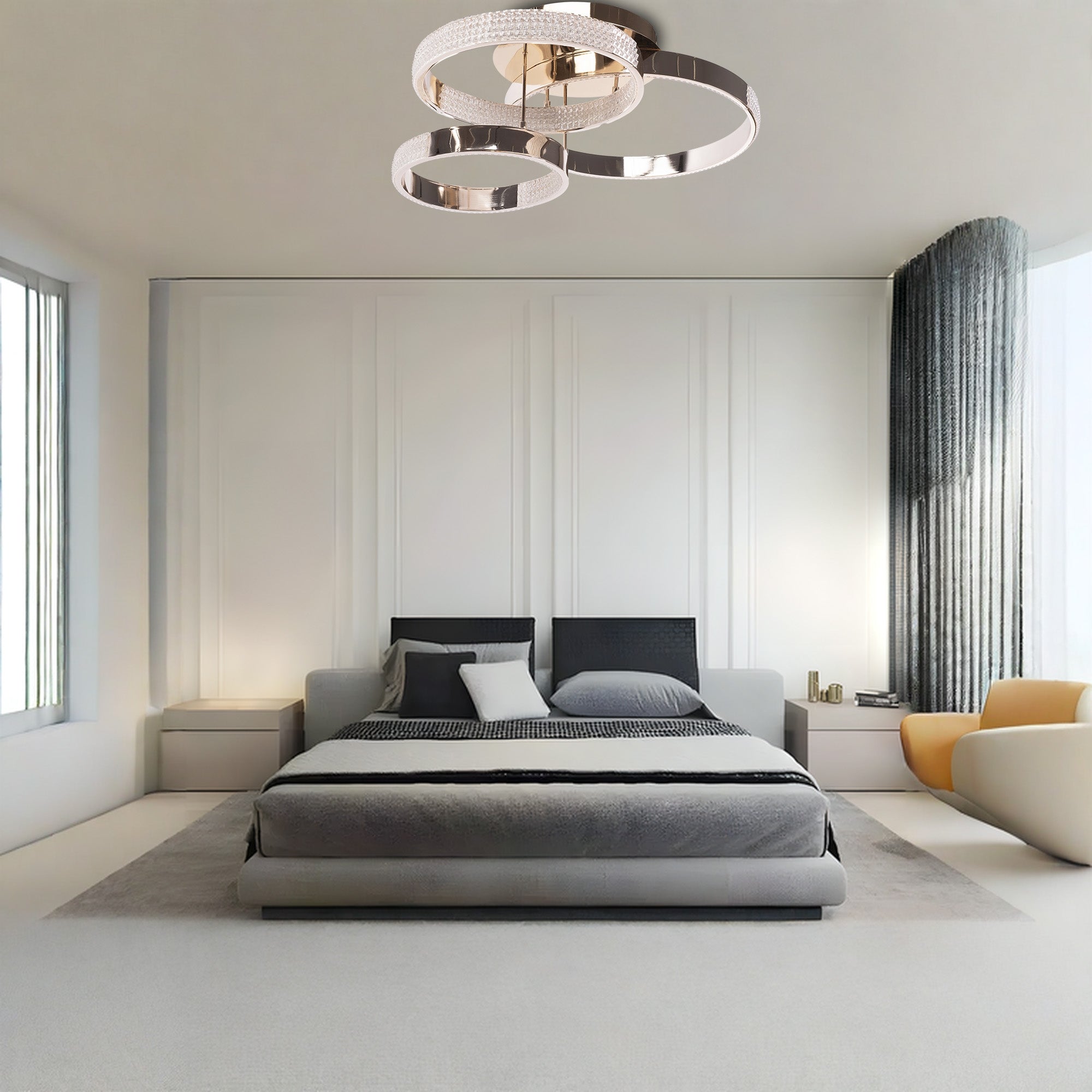 Lampa Sufitowa Nowoczesna Led G003-c Złota  2