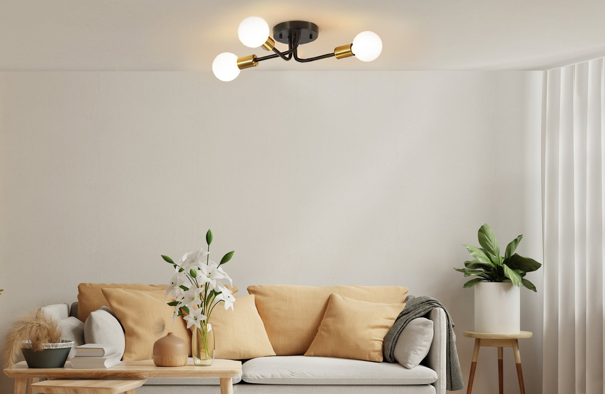 Lampa Wisząca APP1117-3C Czarno Złota  5