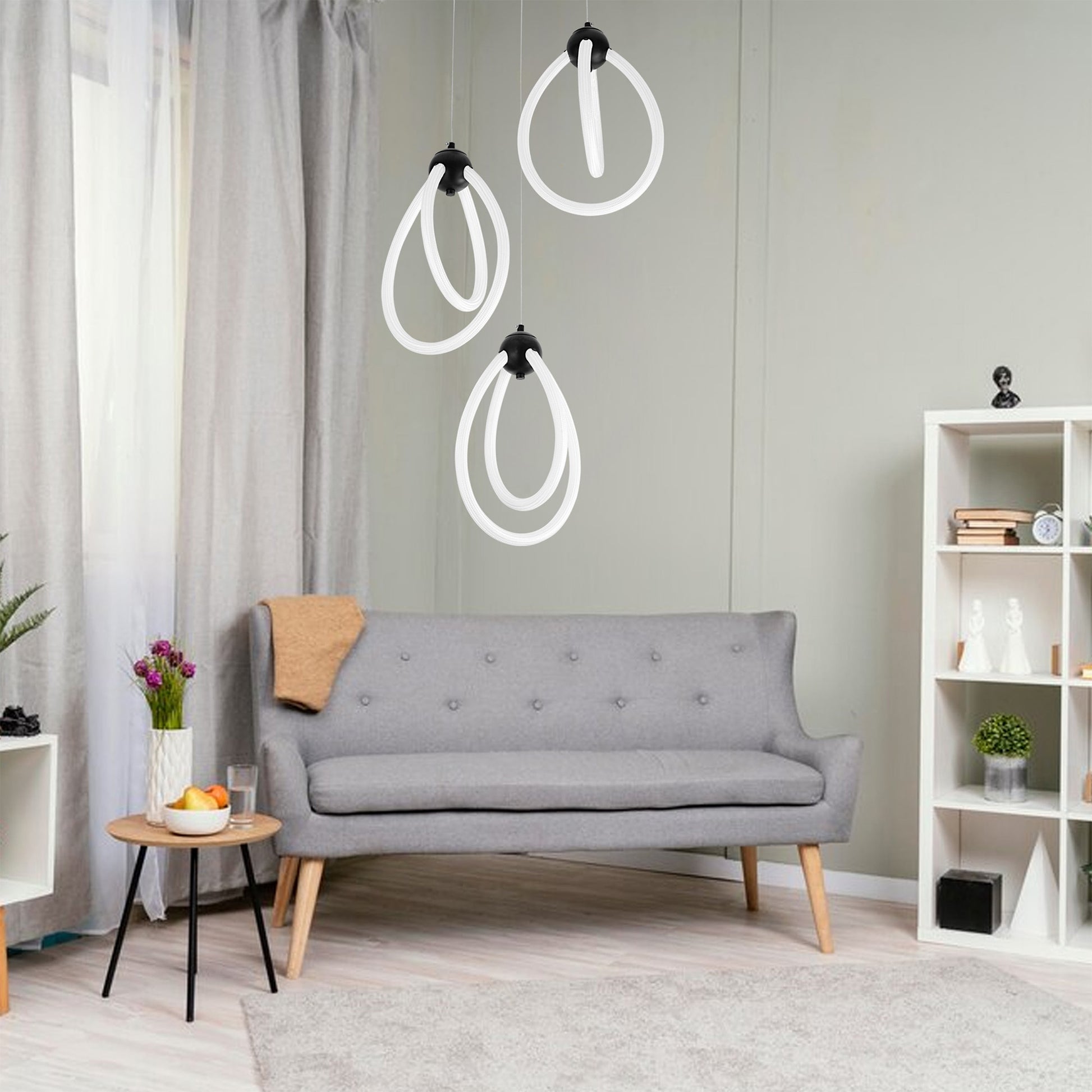 Lampa Wisząca Led G022-3cpr Czarna  6