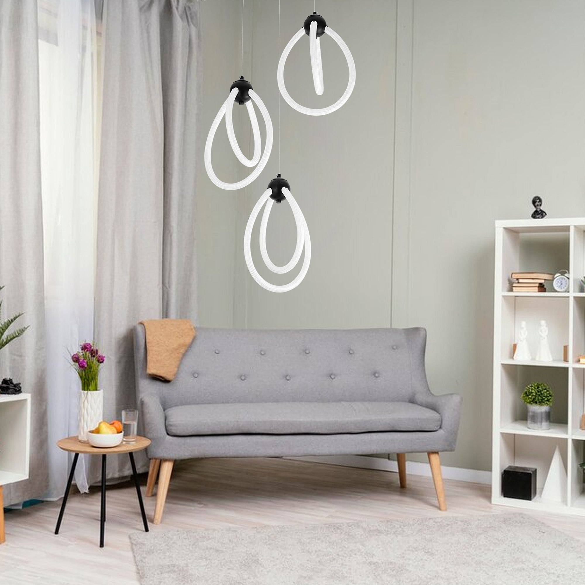 Lampa Wisząca Led G022-3cpr Czarna  6