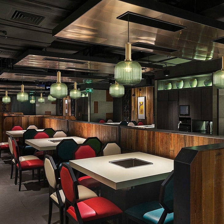 Lampa Sufitowa Wisząca Szklana APP465-1CP Zielona  4