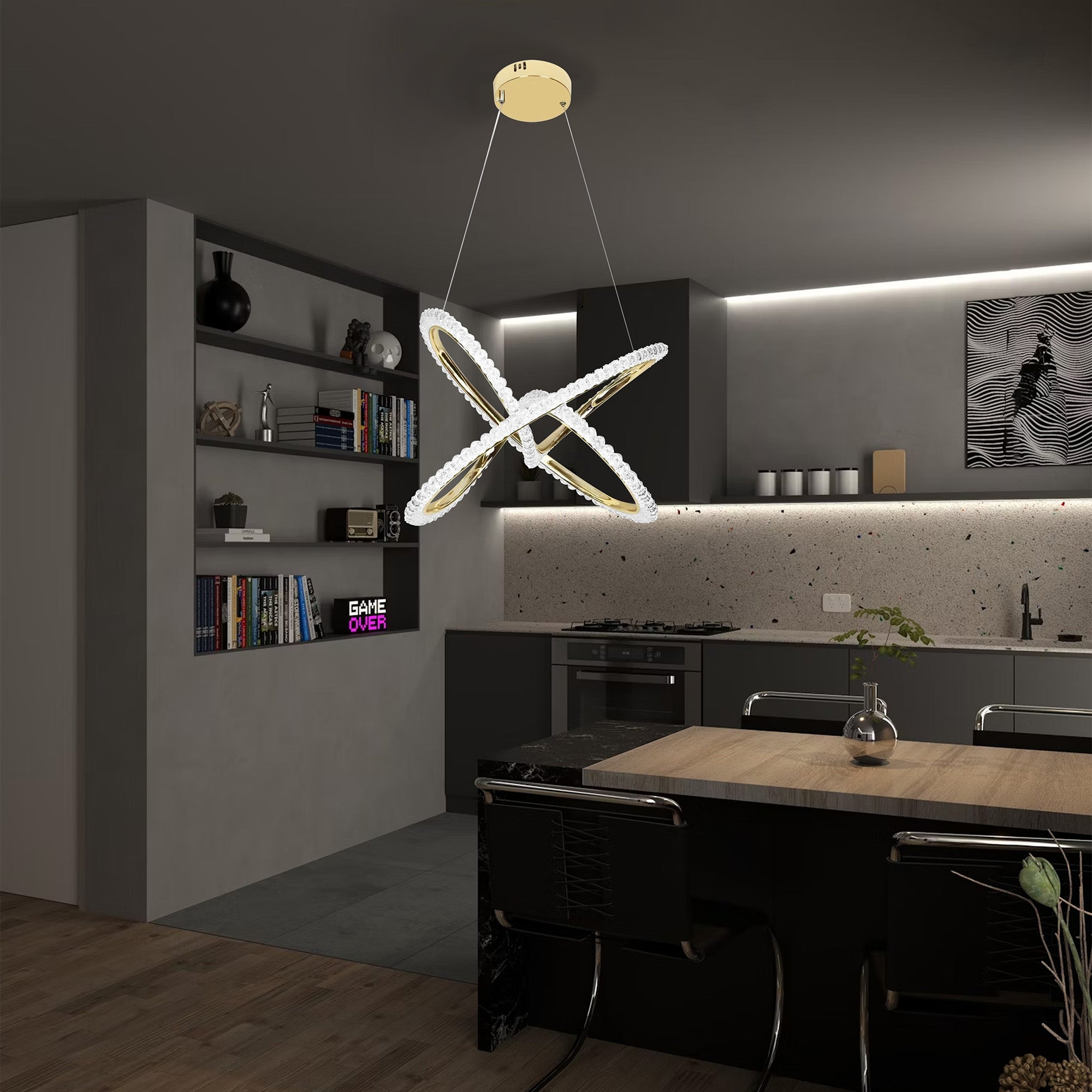 Lampa Wisząca Led G035-cp Złota  5