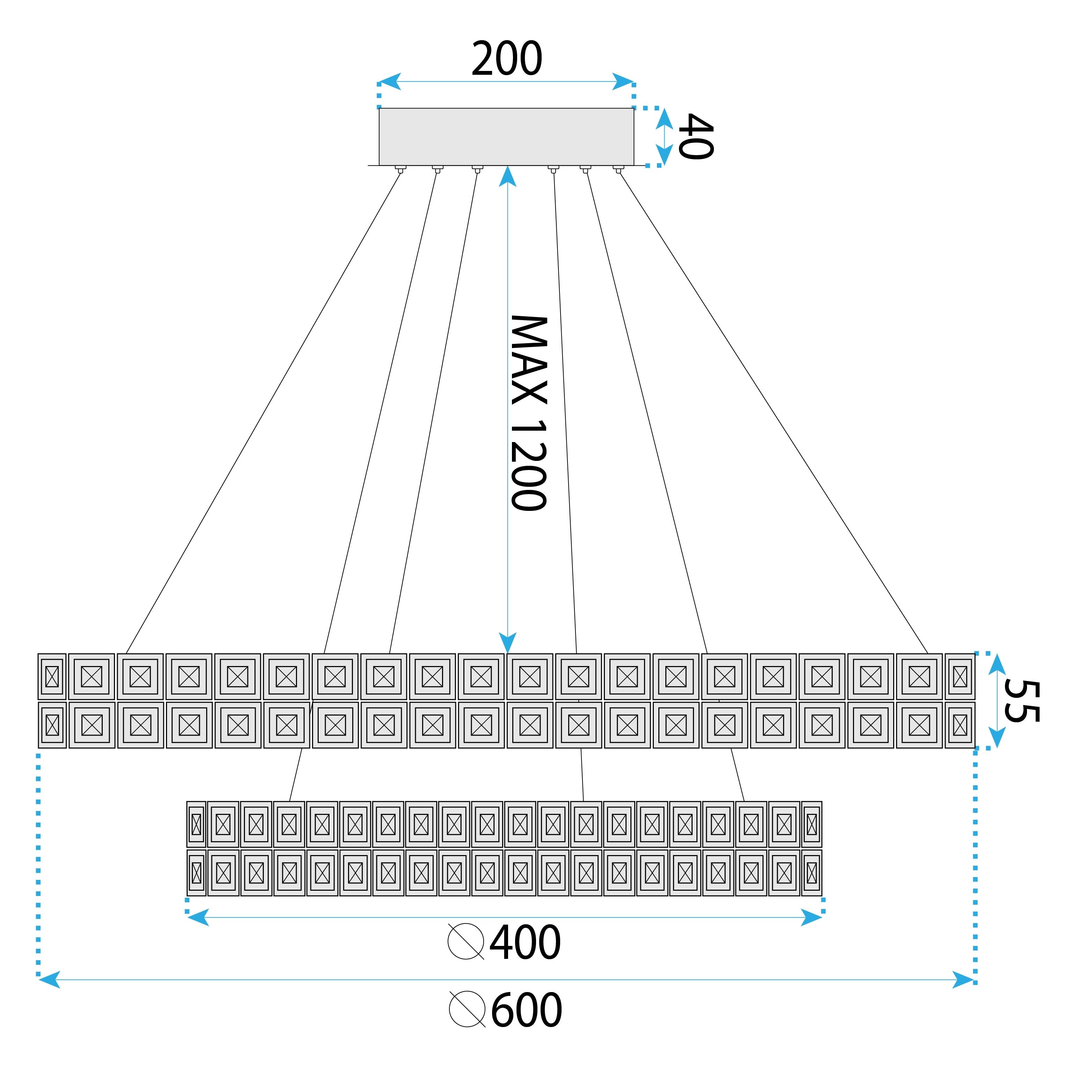 Lampa Wisząca Led Kryształowa Ms007-cp Chrom  8